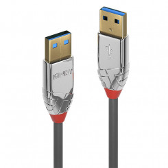 Usb-кабель Lindy, 1 м, USB 3.2 Gen 1 (3.1 Gen 1), Usb A, серый