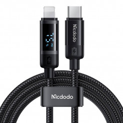Mcdodo CA-5210 USB-C ja Lightning kaabel, 36 W, 1,2 m (must)