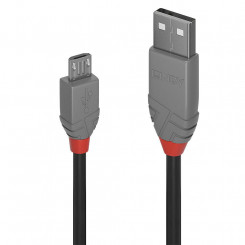 Lindy 0,2 m USB 2.0 tüüp A kuni Micro-B kaabel, Anthra Line