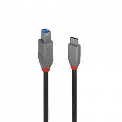 Кабель Lindy USB 3.2 типа C–B, 2 м, линия Anthra