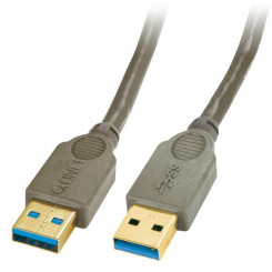Lindy 41853 USB-kaabel 3 m USB 3.2 Gen 1 (3.1 Gen 1) USB A Beež
