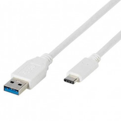 Vivanco 45273 USB-kaabel 1 m USB 3.2 Gen 1 (3.1 Gen 1) USB C USB A Valge