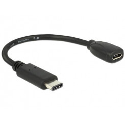 DeLOCK 65578 USB cable 0.15 m USB 2.0 USB C Micro-USB B Black