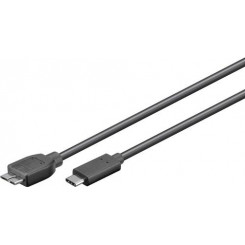 Goobay 67996 USB-kaabel 1 m USB 3.2 Gen 1 (3.1 Gen 1) Mikro-USB B USB C Must