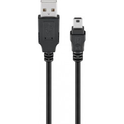 Goobay USB 2.0 Hi-Speed Cable, black, 0.3m