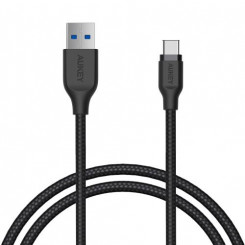 AUKEY CB-AC1 USB-kaabel 1,2 m USB 3.2 Gen 1 (3.1 Gen 1) USB A USB C Must