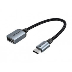 Кабель Vention USB 2.0 C «папа» и «мама» OTG, 0,15 м, тип серого алюминиевого сплава