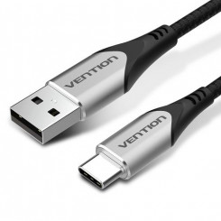 Vention Cotton Braided USB 2.0 A Male to C Male 3A Cable 1.5M Gray Aluminum Alloy Type