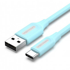 Кабель Vention USB 2.0 A Male-C Male 3A, 1,5 м, светло-синий
