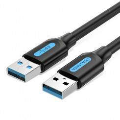 Vention USB 3.0 A isasest isaseni kaabel 0,5 M must PVC tüüp