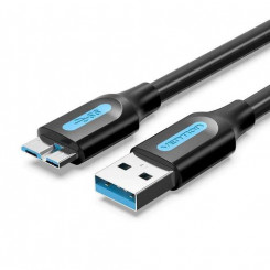 Vention USB 3.0 A isane-mikro-B isane kaabel 1M must PVC tüüp