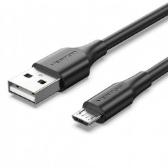 Кабель Vention USB 2.0 A «папа» — «папа» Micro-B 2A, 3M, черный