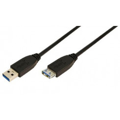 LogiLink 3 м USB A — USB A 3.0 F/M USB-кабель USB 3.2 Gen 1 (3.1 Gen 1), Черный