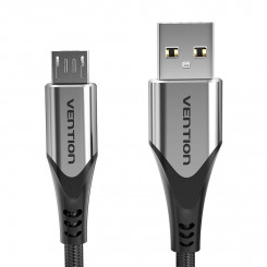 Кабель USB 2.0 A к Micro USB Vention COAHI 3A 3м серый