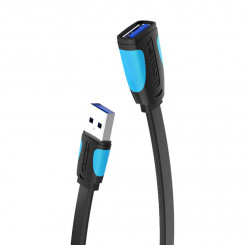 Плоский удлинитель USB 3.0 Vention VAS-A13-B300 3м Черный