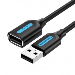 Удлинительный кабель USB 2.0 «папа-мама» Vention CBIF 1 м, черный