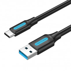 Кабель USB 3.0 A — USB-C Vention COZBH 3A 2 м, черный ПВХ