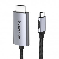 Lention USB-C kuni 4K60Hz HDMI-kaabel, 3m (hall)
