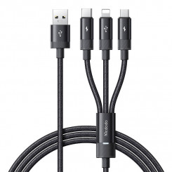 3in1 USB-USB-C / Lightning / mikro-USB-kaabel, Mcdodo CA-5790, 3,5 A, 1,2 m (must)
