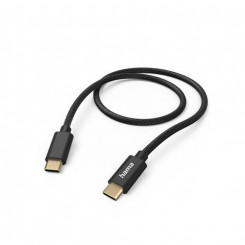 Hama Fabric USB-кабель 1,5 м USB 2.0 USB C Черный