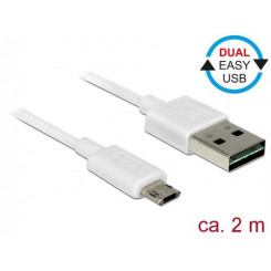 DeLOCK 84808 USB cable 2 m USB 2.0 USB A Micro-USB B White