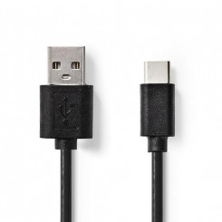 Nedis CCGT60600BK20 USB cable 2 m USB 2.0 USB A USB C Black