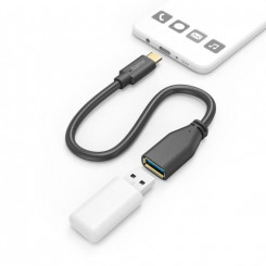 Hama 00201605 USB-кабель 0,15 м USB 3.2 Gen 1 (3.1 Gen 1) USB C USB A Черный