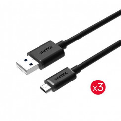 UNITEK Y-C4008BK USB-кабель 0,3 м USB 2.0 USB A Micro-USB B Черный