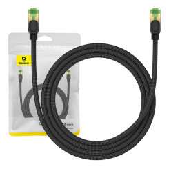 Сетевой кабель в оплетке Cat.8 Baseus Ethernet RJ45, 40Гбит/с, 1,5м (черный)