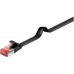 ПЛОСКИЙ сетевой кабель MicroConnect CAT6 U/UTP, 5 м, черный
