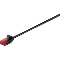Сетевой кабель MicroConnect CAT6 U/UTP SLIM, 10 м, черный