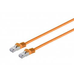 MicroConnect RJ45 plaastrikaabel S/FTP w. CAT 7 toorkaabel, 0,25 m, oranž