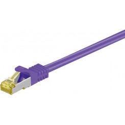 Патч-корд MicroConnect RJ45 S/FTP с. Необработанный кабель CAT 7, 0,25 м, фиолетовый
