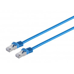 MicroConnect RJ45 Patch Cord S/FTP w. CAT 7 raw cable, 0.5m, Blue