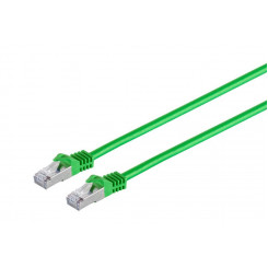 MicroConnect RJ45 plaastrikaabel S/FTP w. CAT 7 toorkaabel, 1m, roheline