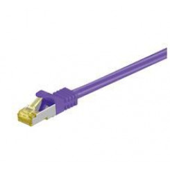 Патч-корд MicroConnect RJ45 S/FTP с. Необработанный кабель CAT 7, 1 м, фиолетовый