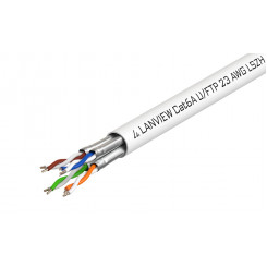 Lanview 500m Cat6a U-FTP cable 4x2xAWG23 LSZH white