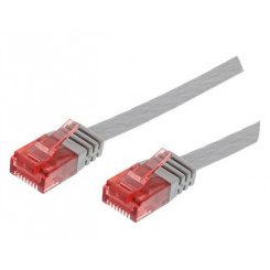ПЛОСКИЙ сетевой кабель MicroConnect CAT6 U/UTP, 0,25 м, серый