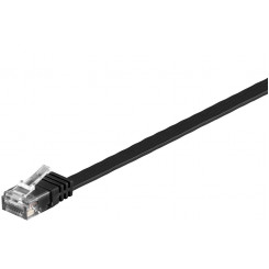 ПЛОСКИЙ Сетевой кабель MicroConnect CAT6 U/UTP, 0,25 м, черный
