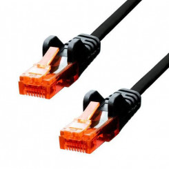 ProXtend CAT6 U/UTP CCA PVC Etherneti kaabel must 20cm
