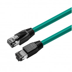 MicroConnect CAT8.1 S/FTP, зеленый экранированный сетевой кабель LSZH, 1 м, AWG 24