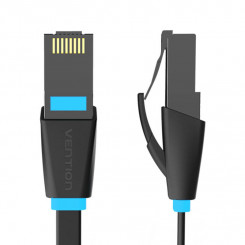 Плоский сетевой кабель UTP CAT6 Vention IBJBF RJ45 Ethernet 1000 Мбит/с 1 м Черный