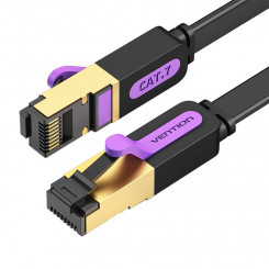 Плоский сетевой кабель UTP CAT7 Vention ICABD RJ45 Ethernet 10 Гбит/с 0,5 м Черный
