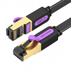 Плоский сетевой кабель UTP CAT7 Vention ICABG RJ45 Ethernet 10 Гбит/с 1,5 м Черный
