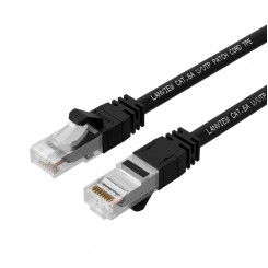 Lanview Network Cable CAT6A UTP 1m Black LSZH, HIGH-FLEX, SmartClick
