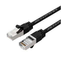 Lanview Network Cable CAT6A S / FTP 0,25m Black LSZH, HIGH-FLEX, SmartClick