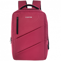 CANYON BPE-5, Рюкзак для ноутбука с экраном 15,6 дюйма, Характеристики/размер (мм): 400 x 300 x 120 мм (+60 мм), красный, ВНЕШНИЕ материалы: 100 % полиэстер, Внутренние материалы: 100 % полиэстерМаксимальный вес (кг): 12 кг