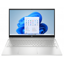 Ноутбук HP Pavilion 15-eh1318nw 39,6 см (15,6) Full HD AMD Ryzen™ 7 5700U 16 ГБ DDR4-SDRAM 512 ГБ твердотельный накопитель Wi-Fi 6 (802.11ax) Windows 11 Home Silver