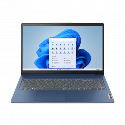 Ноутбук Lenovo IdeaPad Slim 3 15IAH8 39,6 см (15,6) Full HD Intel® Core™ i5 i5-12450H 16 ГБ LPDDR5-SDRAM 512 ГБ твердотельный накопитель Wi-Fi 6 (802.11ax) Windows 11 Home Blue