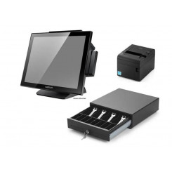 POS-ide jäädvustamine kastis, Swordfish POS-süsteem J1900 + termoprinter + 330 mm kassasahtel (Windows 10 IoT-ga)